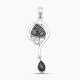 925 Sterling Silver Natural Shungite Pendants