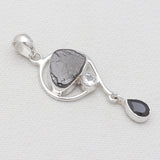 925 Sterling Silver Natural Shungite Pendants