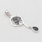 925 Sterling Silver Natural Shungite Pendants