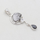 925 Sterling Silver Natural Shungite Pendants