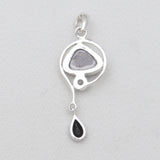 925 Sterling Silver Natural Shungite Pendants