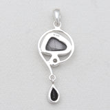 925 Sterling Silver Natural Shungite Pendants