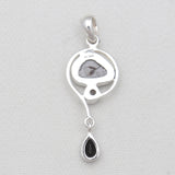 925 Sterling Silver Natural Shungite Pendants