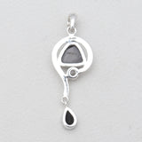 925 Sterling Silver Natural Shungite Pendants
