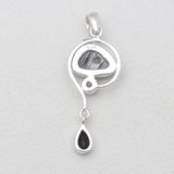 925 Sterling Silver Natural Shungite Pendants
