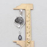 925 Sterling Silver Natural Shungite Pendants