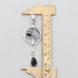 925 Sterling Silver Natural Shungite Pendants