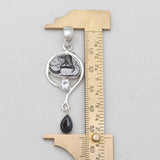 925 Sterling Silver Natural Shungite Pendants