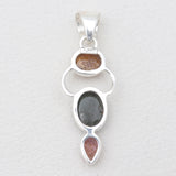 925 Sterling Silver Tourmaline Pendants