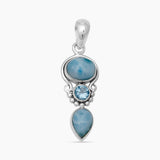 Larimar Silver Pendants