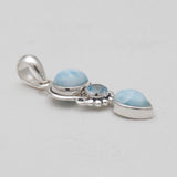 Larimar Silver Pendants