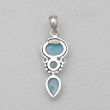 Larimar Silver Pendants