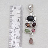 925 Sterling Silver Tourmaline Pendants