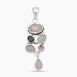 Rainbow Moonstone Silver pendants