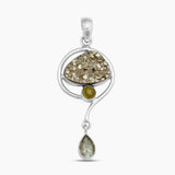 925 Sterling Silver Pyrite Pendants