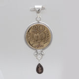 20 Paisa Indian Coin Silver Drop Pendants
