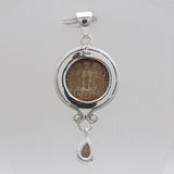 20 Paisa Indian Coin Silver Drop Pendants