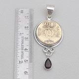 20 Paisa Indian Coin Silver Drop Pendants