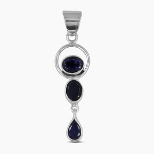 925 Sterling Silver Iolite Pendants