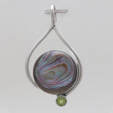 925 Sterling Silver Abalone Shell Pendants