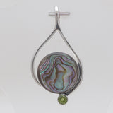 925 Sterling Silver Abalone Shell Pendants