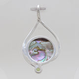 925 Sterling Silver Abalone Shell Pendants