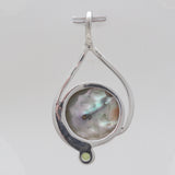925 Sterling Silver Abalone Shell Pendants