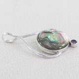 925 Sterling Silver Abalone Shell Pendants