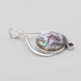 925 Sterling Silver Abalone Shell Pendants