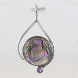 925 Sterling Silver Abalone Shell Pendants