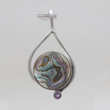 925 Sterling Silver Abalone Shell Pendants