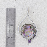 925 Sterling Silver Abalone Shell Pendants