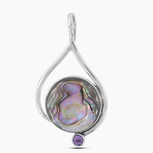 925 Sterling Silver Abalone Shell Pendants