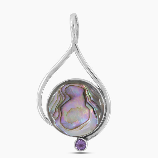 925 Sterling Silver Abalone Shell Pendants