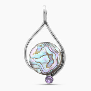 925 Sterling Silver Abalone Shell Pendants