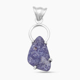 925 Silver Raw Tanzanite Pendants