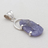 925 Silver Raw Tanzanite Pendants
