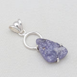 925 Silver Raw Tanzanite Pendants