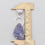925 Silver Raw Tanzanite Pendants