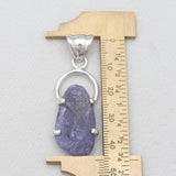925 Silver Raw Tanzanite Pendants