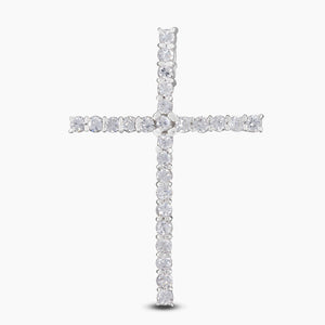 Cubic Zirconia Holy Cross Silver Pendants