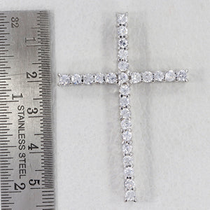 Cubic Zirconia Holy Cross Silver Pendants