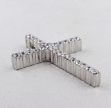 Cubic Zirconia Holy Cross Silver Pendants
