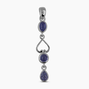 925 Silver Natural Tanzanite Pendants