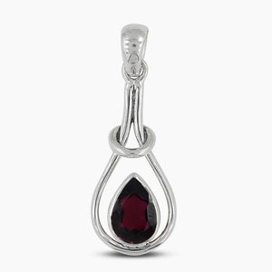 925 Silver Natural Garnet Pendants