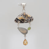 Peanut Wood Jasper Silver Pendants