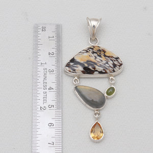 Peanut Wood Jasper Silver Pendants