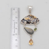 Peanut Wood Jasper Silver Pendants