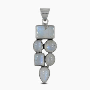 925 Silver Rainbow Moonstone Pendants