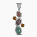 Multi Tourmaline Silver Pendants